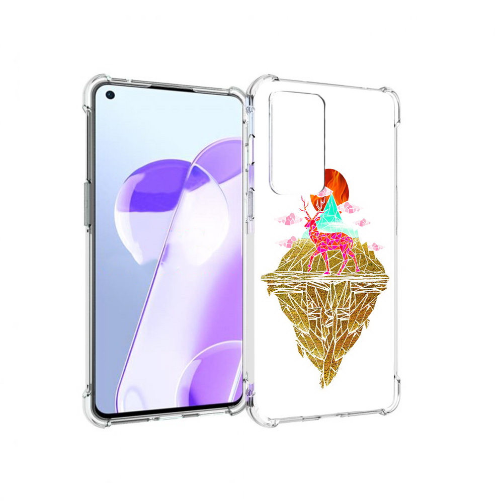 

Чехол MyPads Tocco для OnePlus 9RT розовый олень абстракция (PT172016.131.586), Прозрачный, Tocco