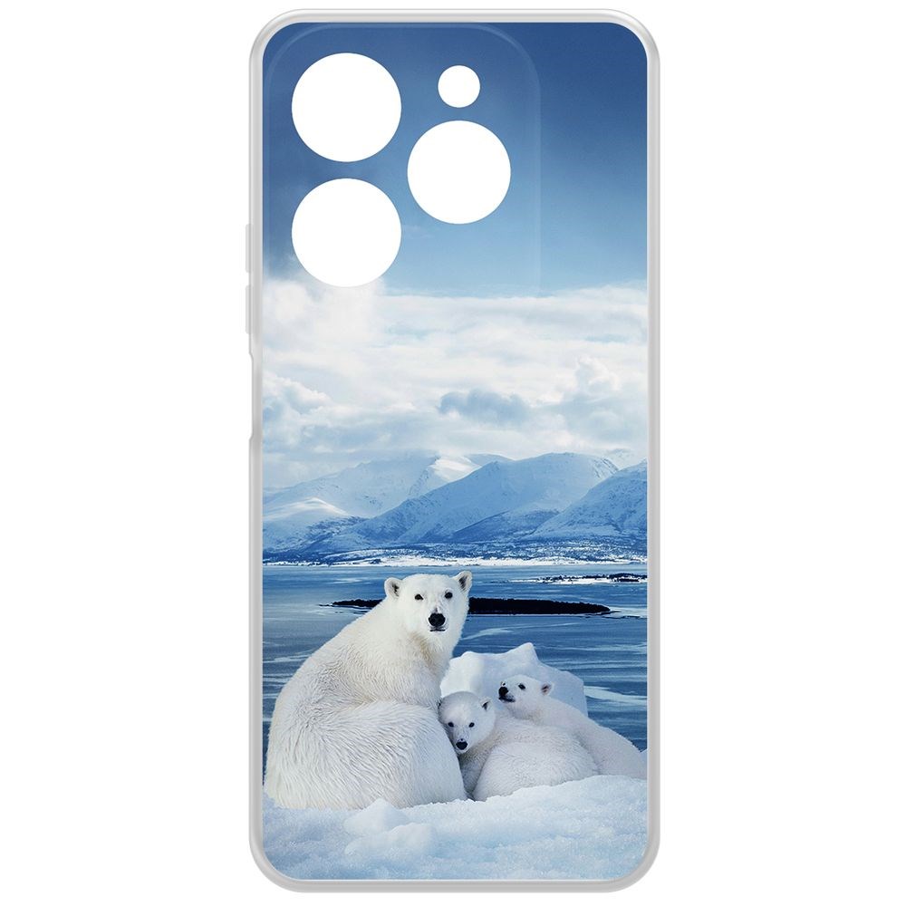 

Чехол-накладка Krutoff Clear Case Полярные медведи для INFINIX Hot 40, Прозрачный