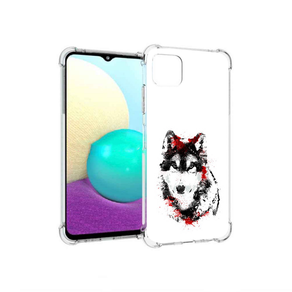 

Чехол MyPads Tocco для Samsung Galaxy A22 кровавый волк, Прозрачный, Tocco