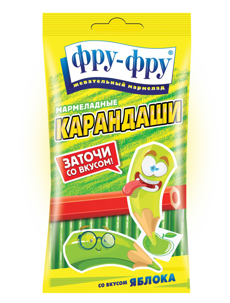 

Мармелад жевательный Фру-Фру Карандаши Яблоко 85 гр Упаковка 18 шт