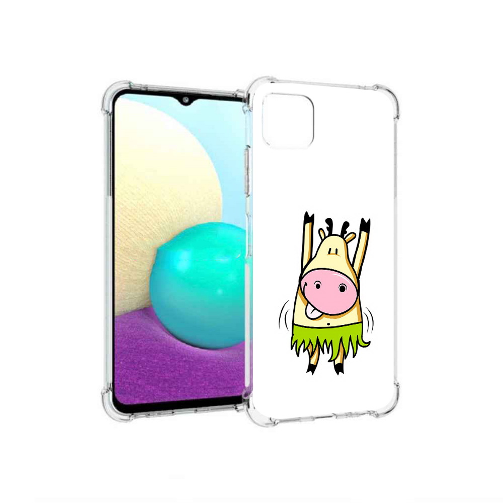 

Чехол MyPads Tocco для Samsung Galaxy A22 Веселая корова, Прозрачный, Tocco