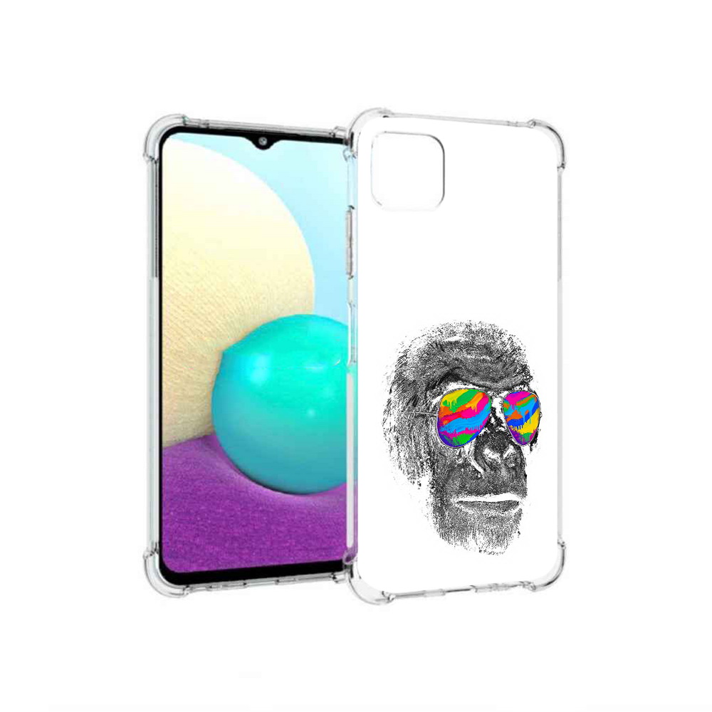 Чехол MyPads Tocco для Samsung Galaxy A22 крутая обезьяна в очках