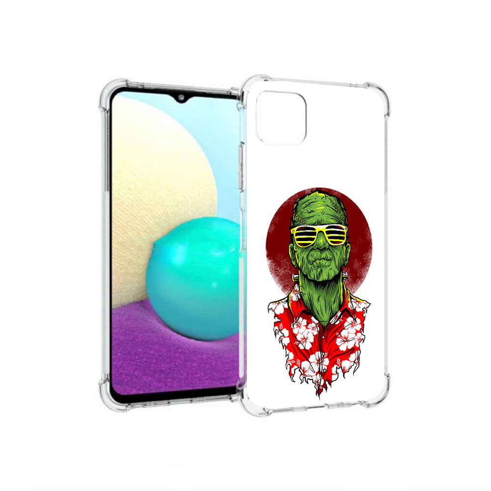 

Чехол MyPads Tocco для Samsung Galaxy A22 крутой зеленый мужчина в очках, Прозрачный, Tocco