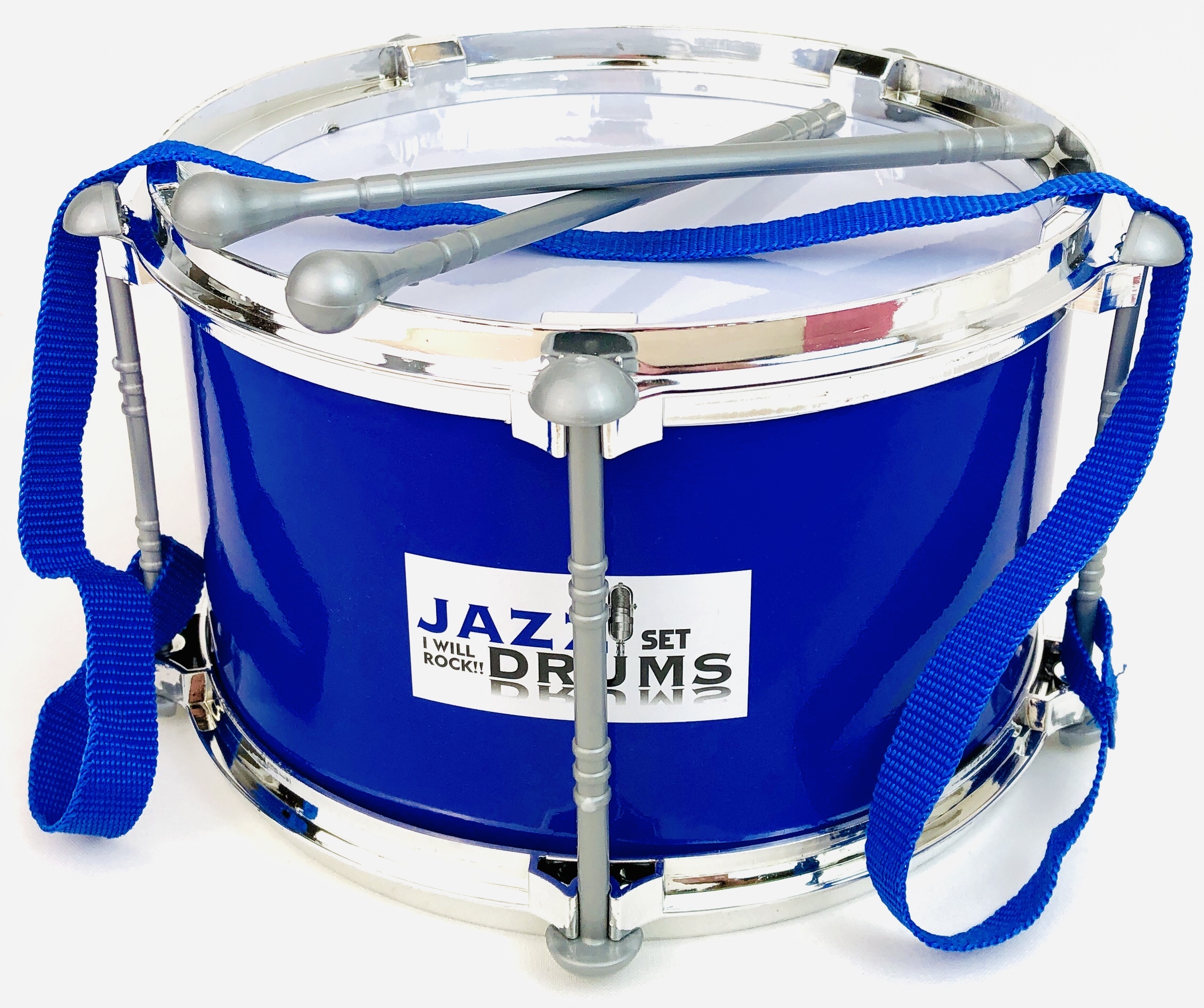 фото Детский музыкальный инструмент baby toys барабан jazz drums, с палочками, 21х21х13.5 см