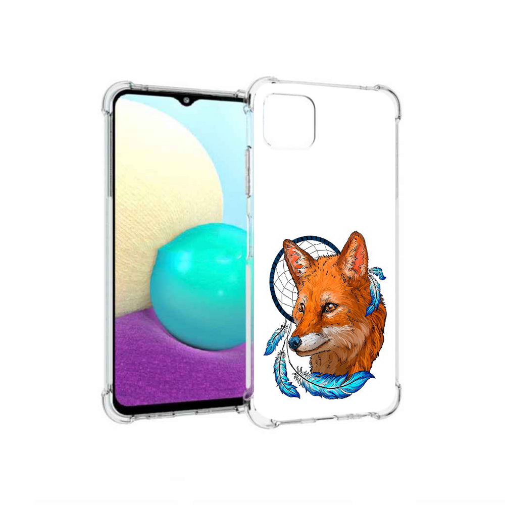 

Чехол MyPads Tocco для Samsung Galaxy A22 лиса и ловец снов, Прозрачный, Tocco