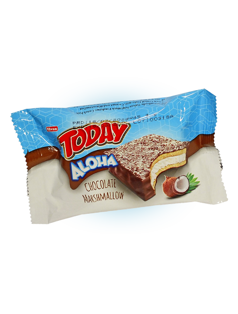 

Кекс Elvan Today Aloha c кокосово-зефирной начинкой 45 гр Упаковка 24 шт