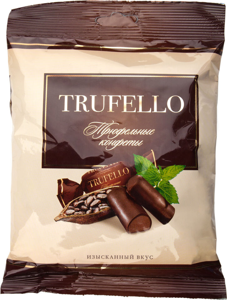 Конфеты Trufello c кремовым корпусом глазированные со вкусом шоколада 180г