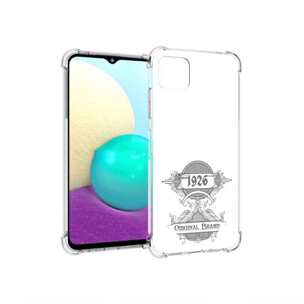 

Чехол MyPads Tocco для Samsung Galaxy A22 логотип черно белый, Прозрачный, Tocco
