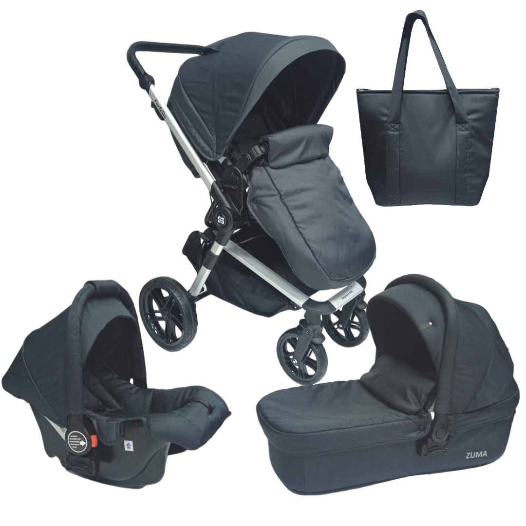 

Коляска детская модульная 3 в 1 Farfello Zuma Trio Comfort ZTC-77 черный, ZTC