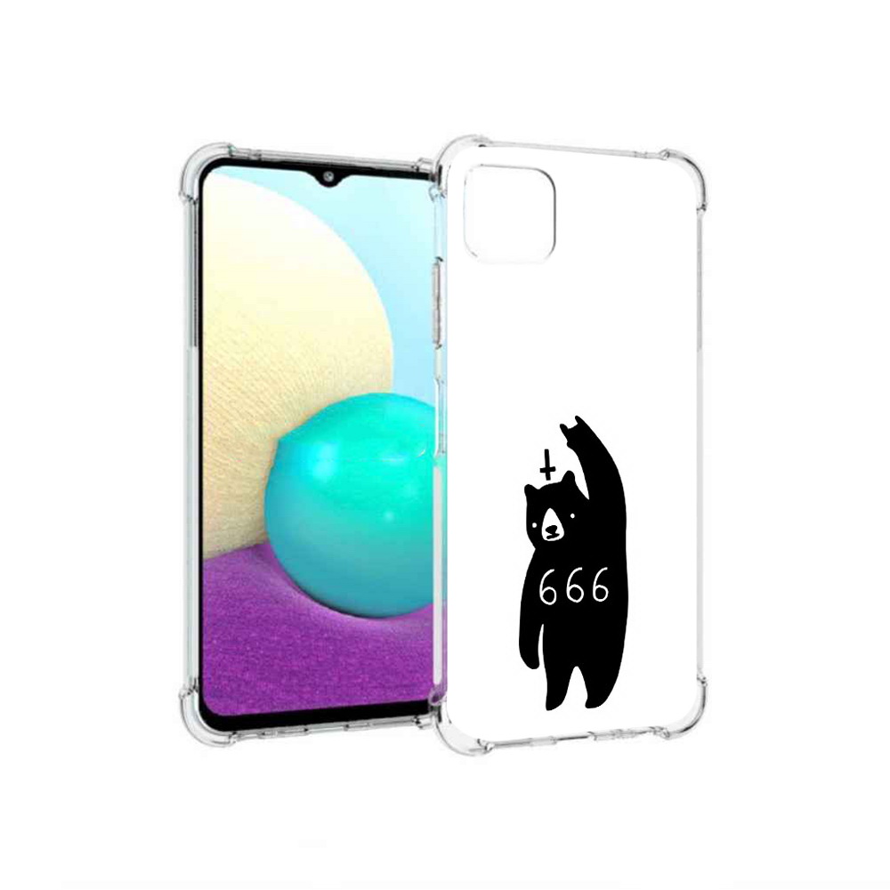 

Чехол MyPads Tocco для Samsung Galaxy A22 медведь 666, Прозрачный, Tocco