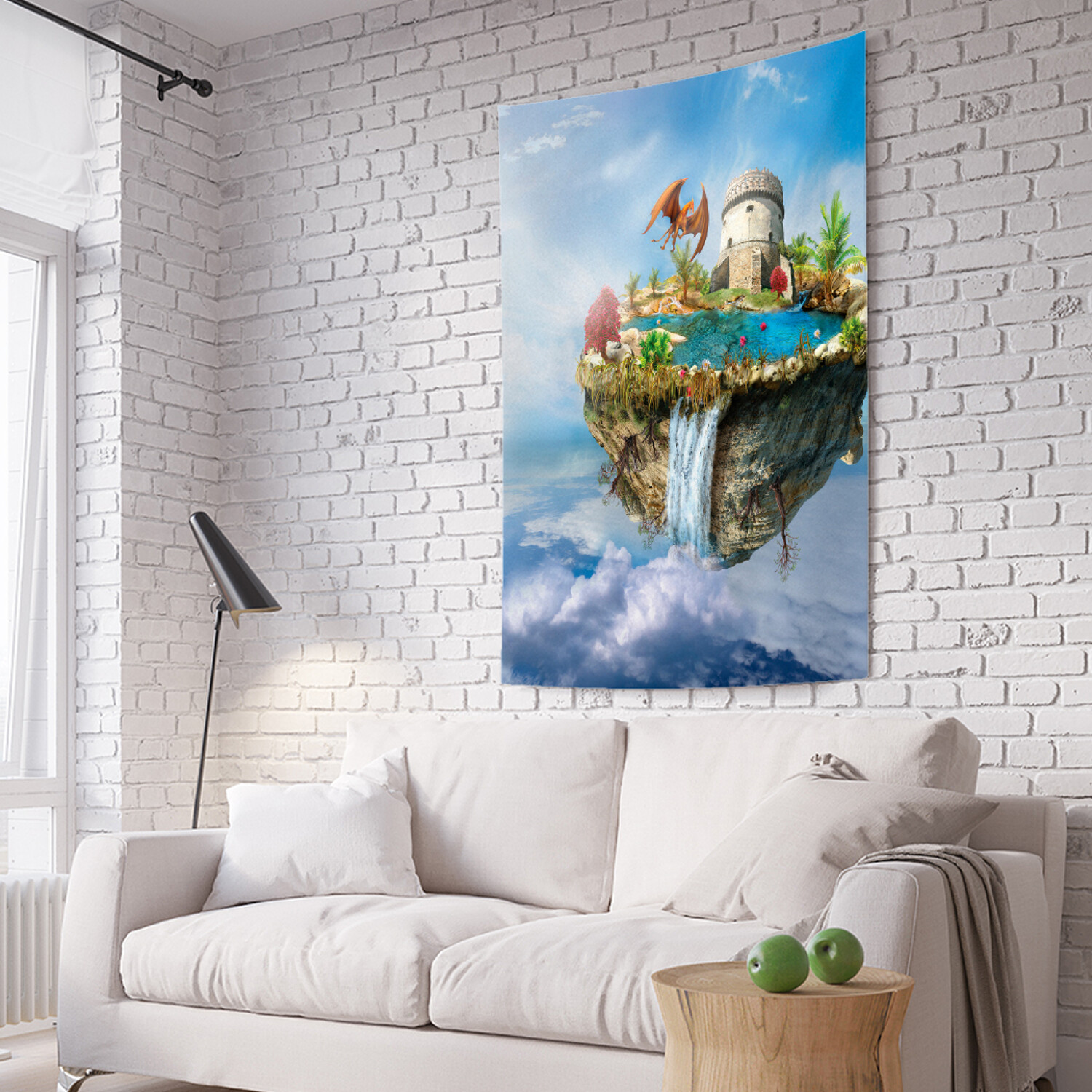 

Вертикальное фотопанно на стену JoyArty Небесный остров 150x200 см, Небесный остров