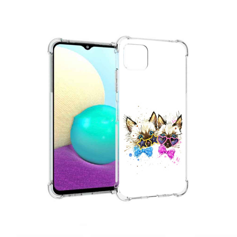

Чехол MyPads Tocco для Samsung Galaxy A22 милые котята, Прозрачный, Tocco