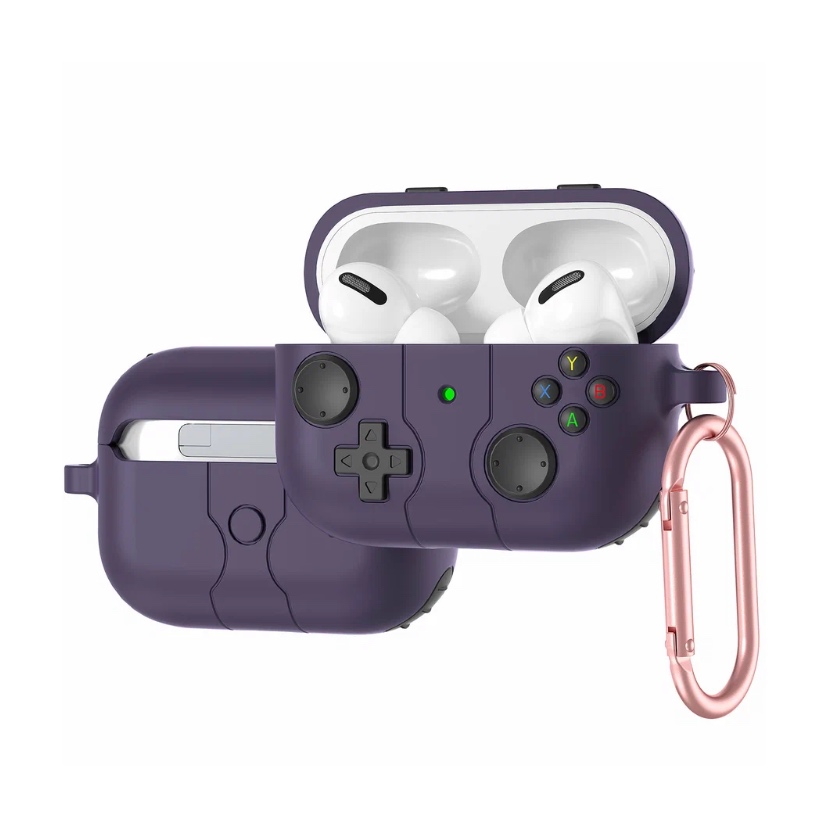 

Кейс Aks-guard Чехол для наушников Game Apple AirPods Pro,Pro 2 фиолетовый, Чехол для наушников Game Apple AirPods Pro,Pro 2 фиолетовый