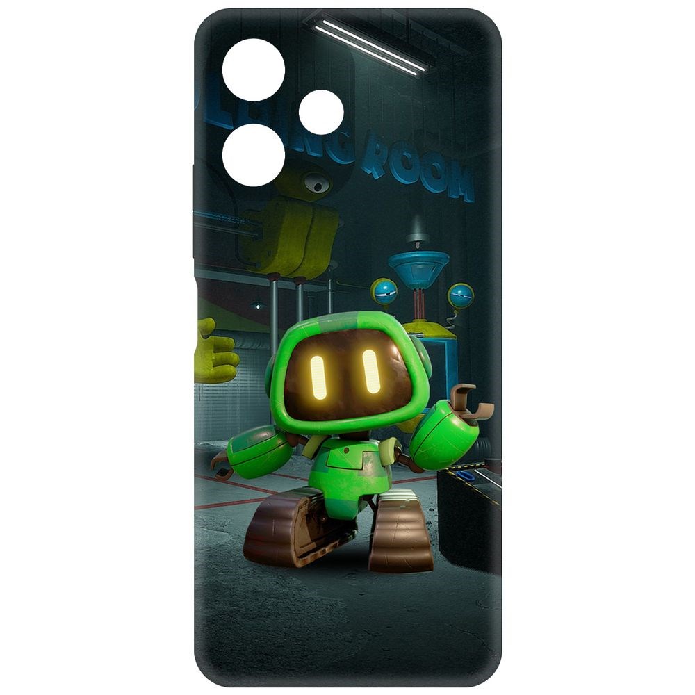 Чехол-накладка Krutoff Soft Case Хаги Ваги - Буги-бот для Poco M6 Pro 5G черный