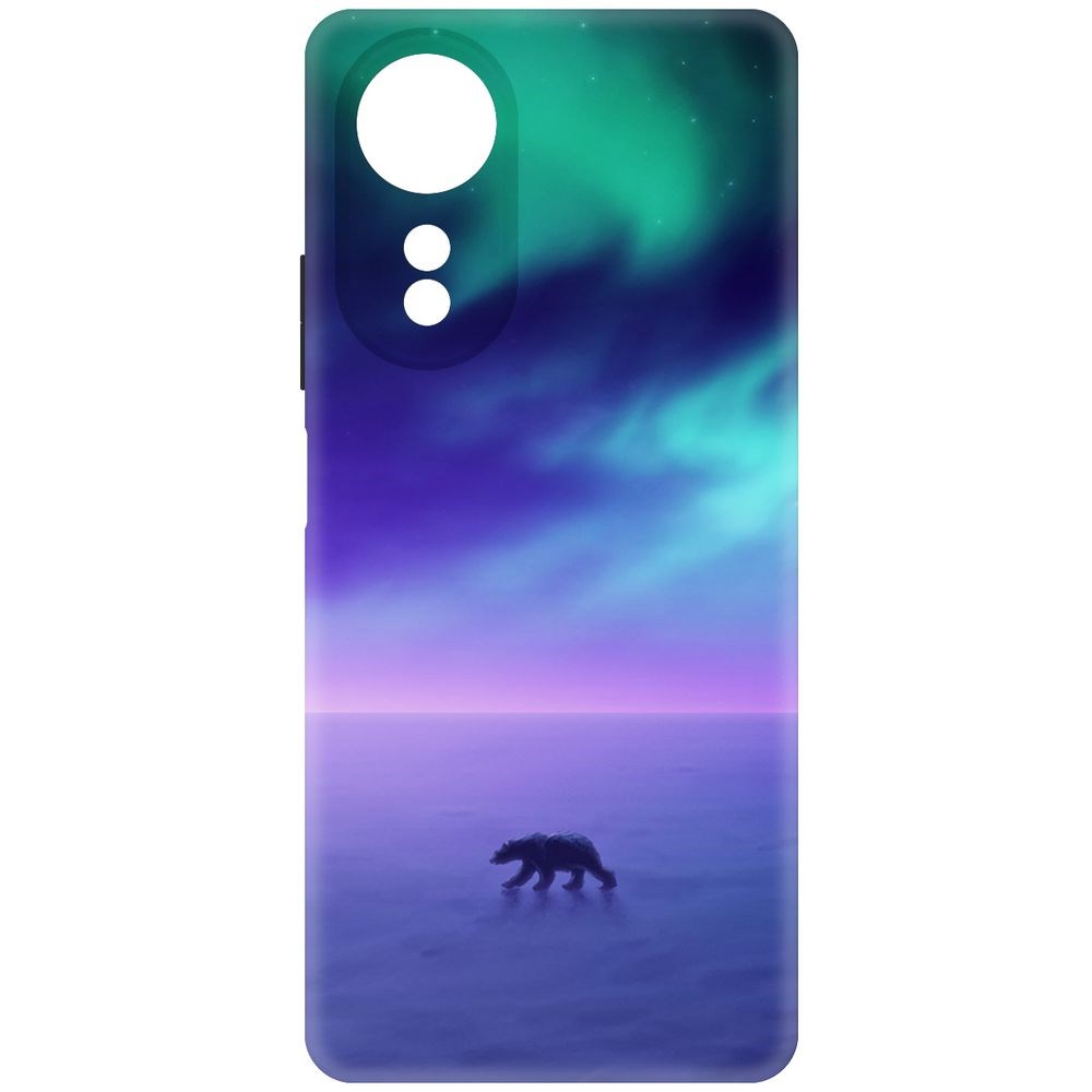 

Чехол-накладка Krutoff Soft Case Северное Сияние для Oppo A58 4G черный