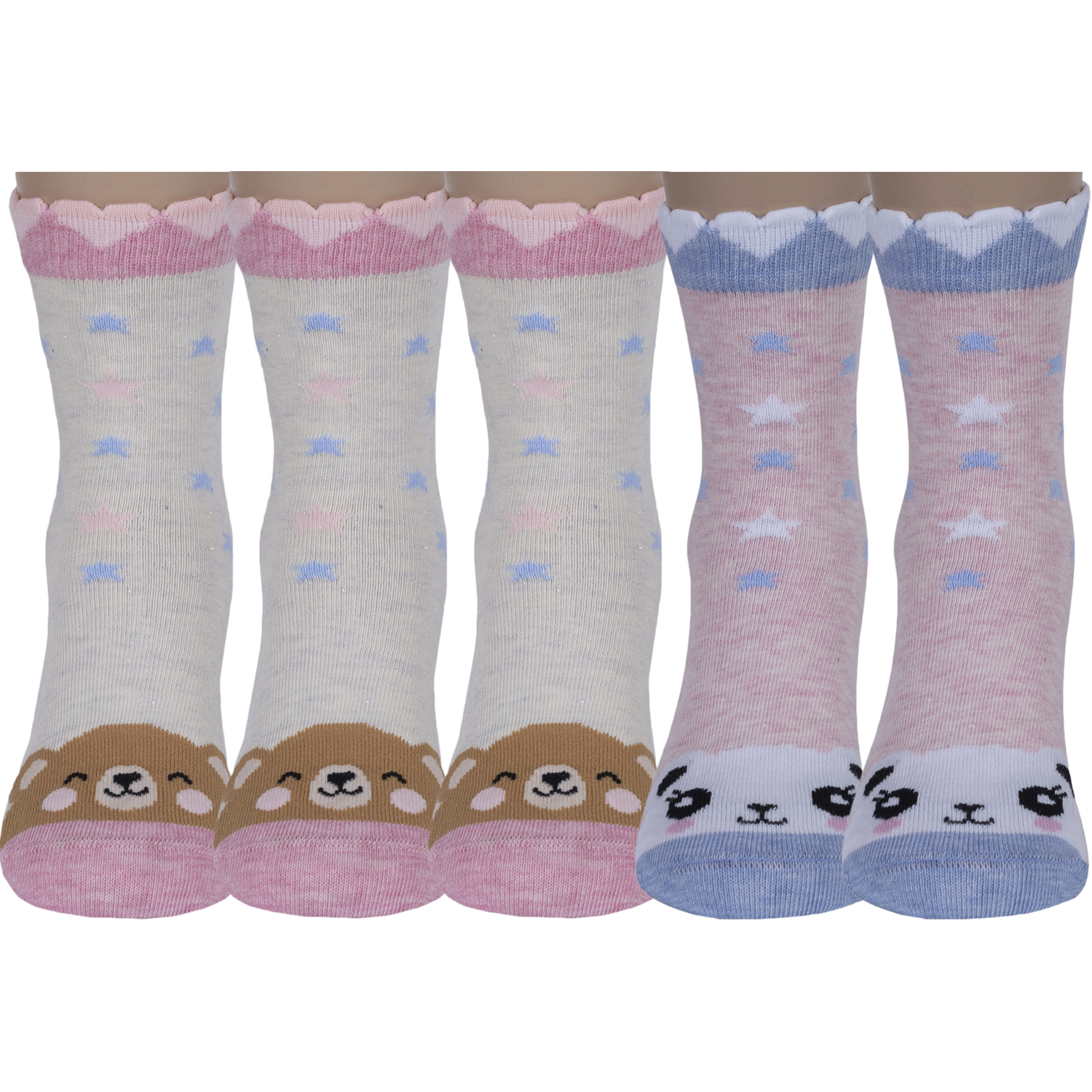 

Носки для девочек Rusocks 5-Д3-13158 цв. бежевый; розовый; синий р. 16-18, 5-Д3-13158