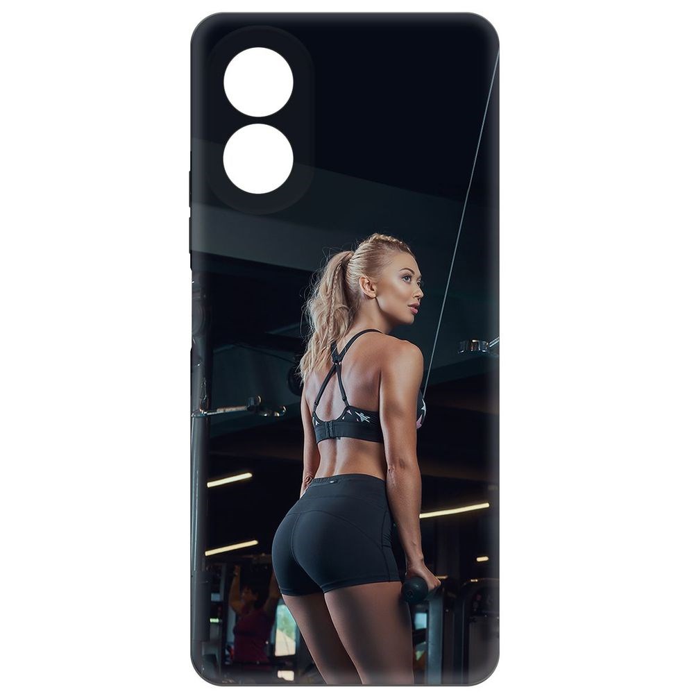 

Чехол-накладка Krutoff Soft Case Шорты женские для Oppo A38 4G черный