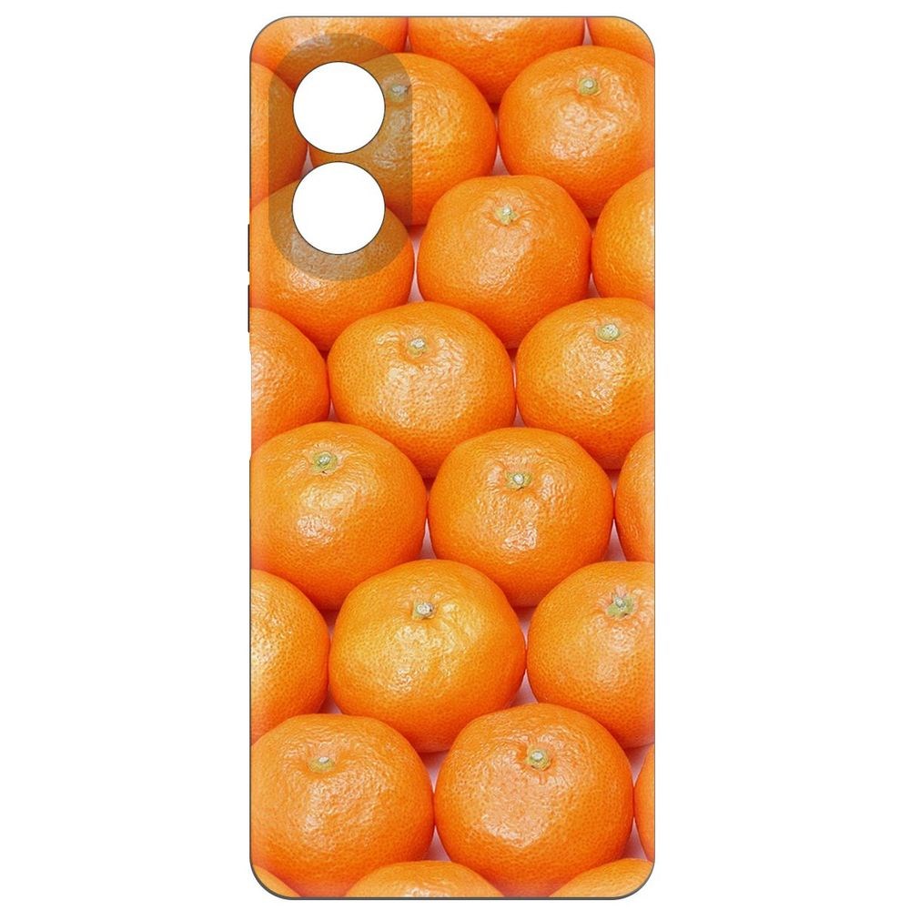 

Чехол-накладка Krutoff Soft Case Мандаринки для Oppo A38 4G черный