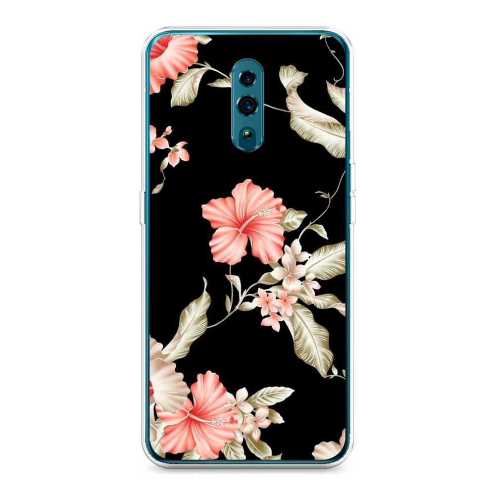 

Чехол Awog на Oppo Reno "Цветы на черном", Разноцветный, 250750-8