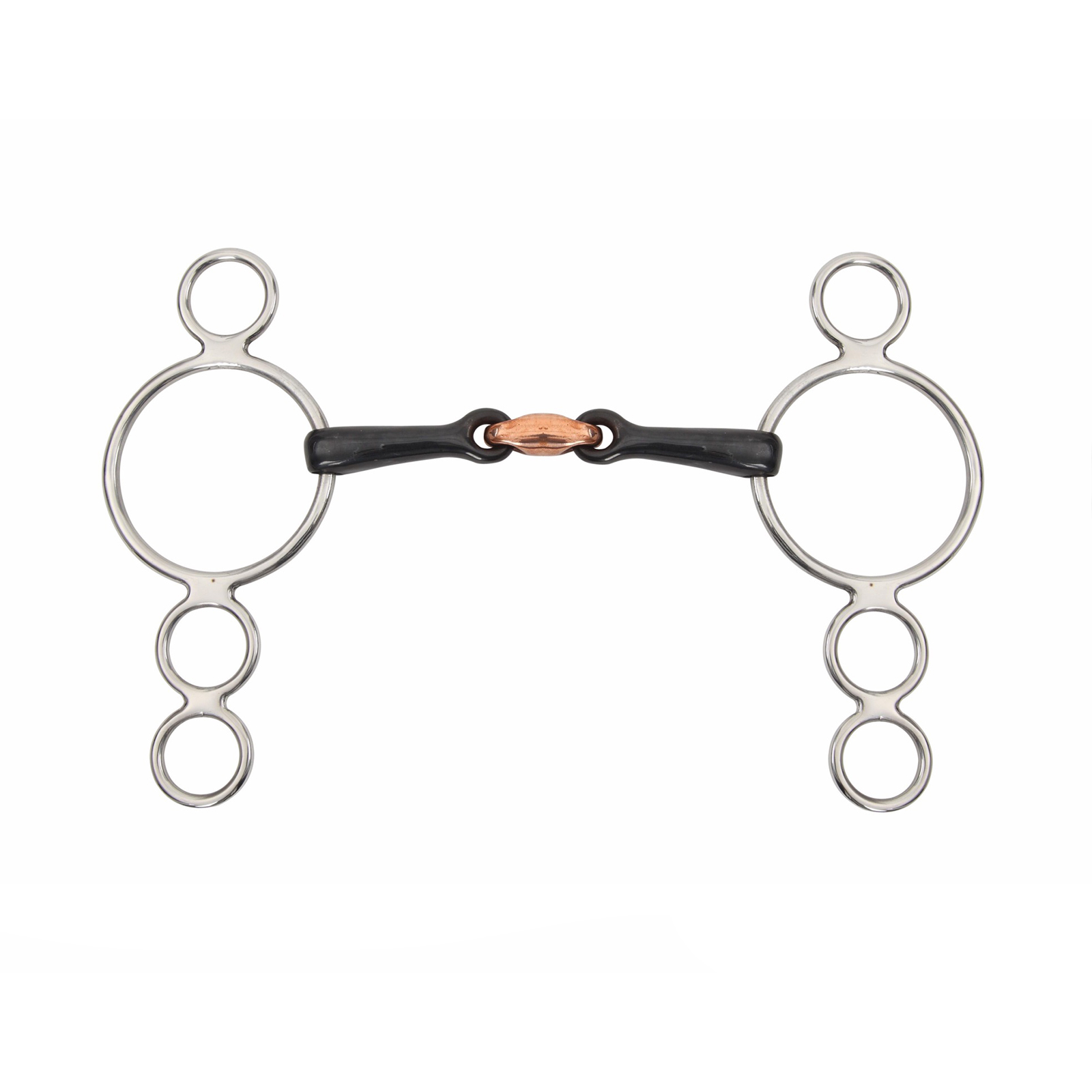 Трензель для лошади SHIRES Black Iron, 14 см