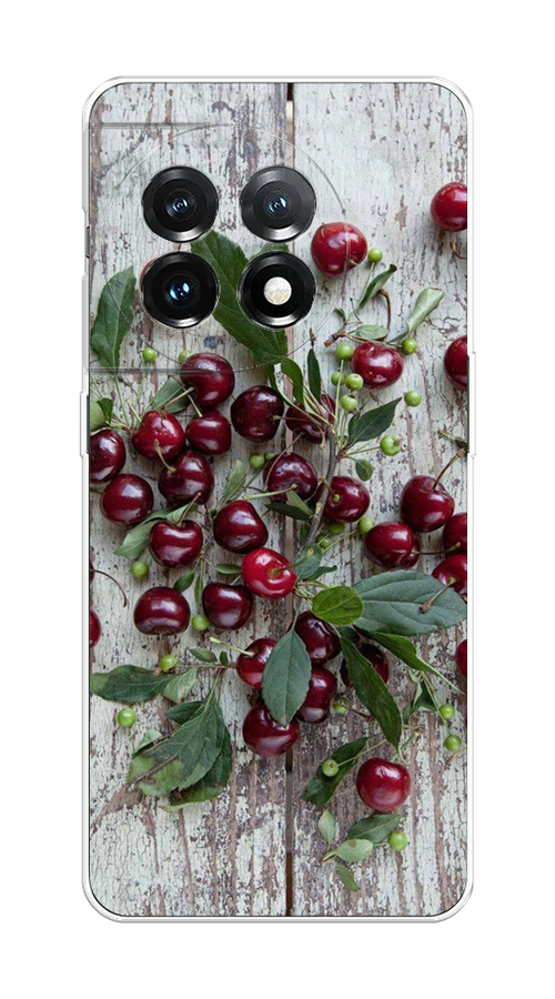 

Чехол на OnePlus 11 "Вишня", Бордовый;зеленый;серый, 153650-1