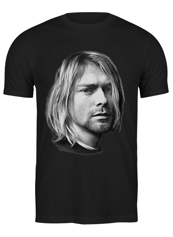 

Футболка мужская Printio Kurt cobain черная M, Черный, Kurt cobain