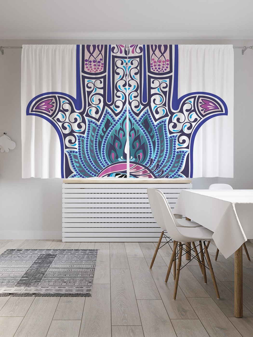 

Классические шторы JoyArty "Защитный амулет", серия Oxford DeLux, 2 полотна 145x180 см, Защитный амулет