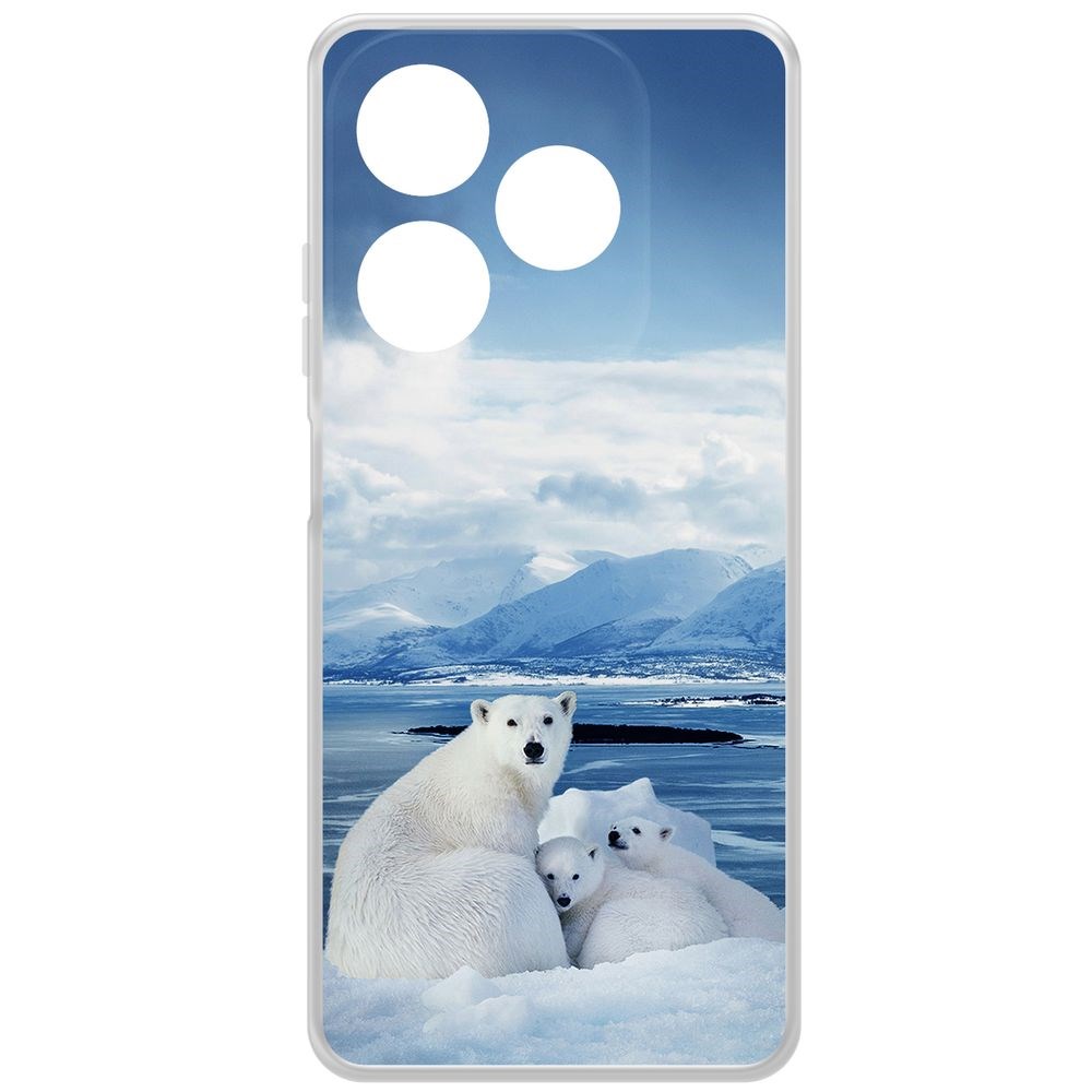 

Чехол-накладка Krutoff Clear Case Полярные медведи для INFINIX Smart 8, Прозрачный