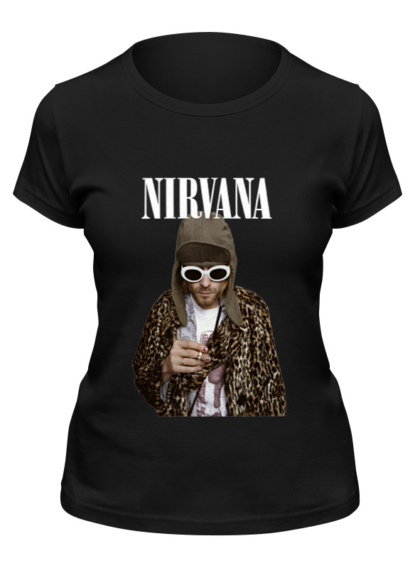 

Футболка женская Printio Nirvana kurt cobain черная M, Черный, Nirvana kurt cobain