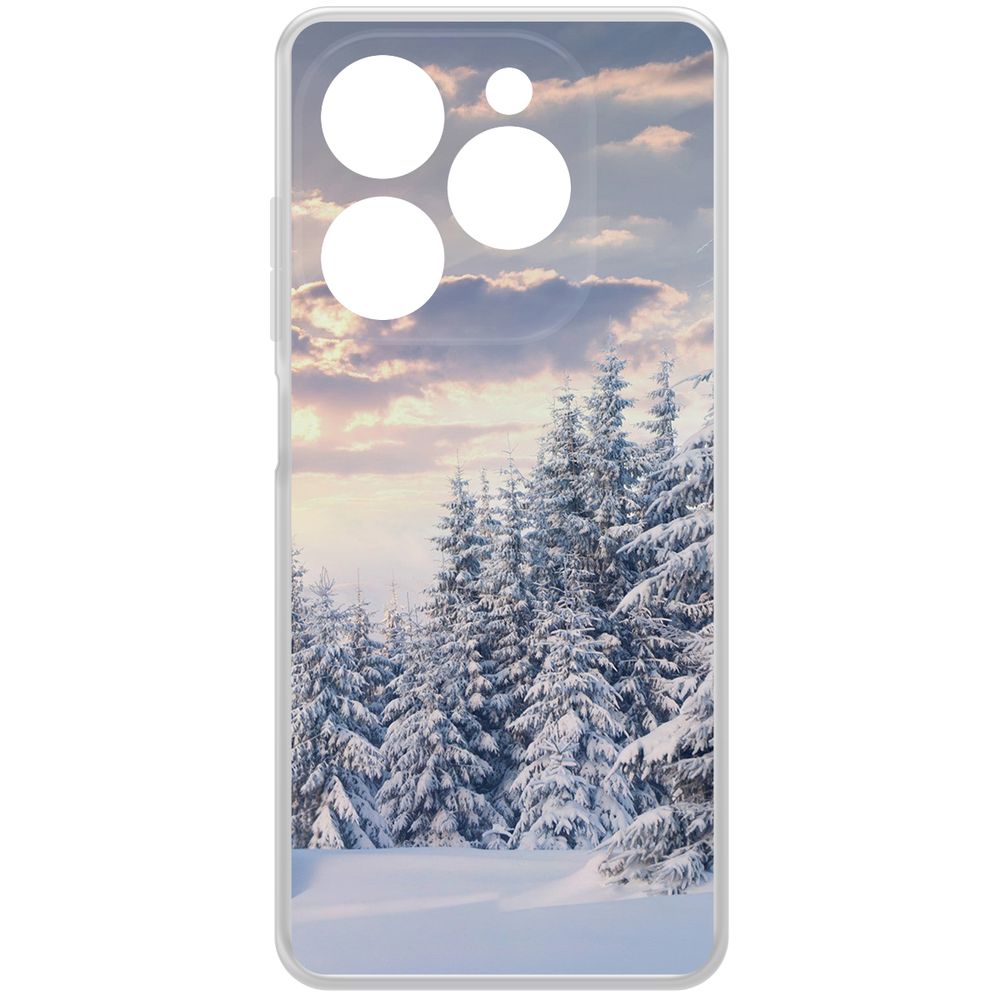 

Чехол-накладка Krutoff Clear Case Снежный пейзаж для TECNO Spark 20 Pro, Прозрачный