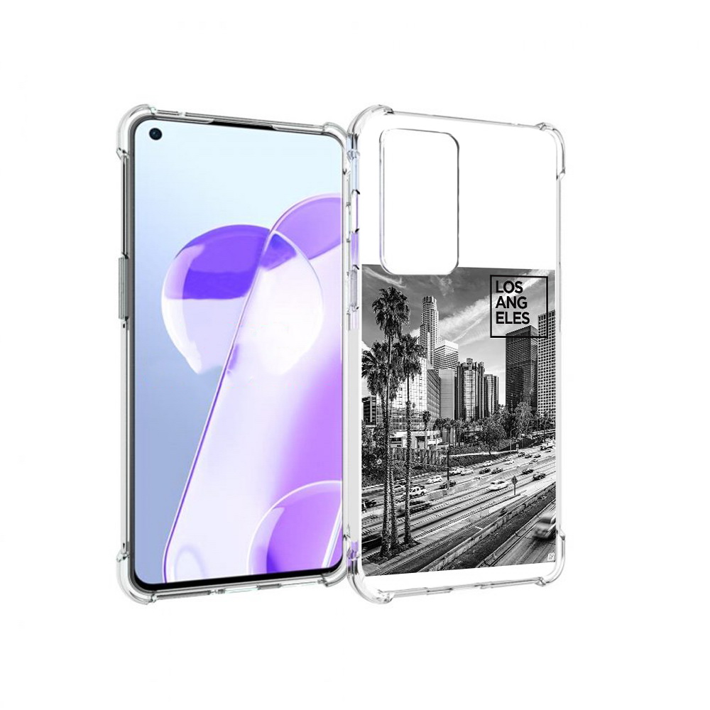 

Чехол MyPads Tocco для OnePlus 9RT черно белый лос анджелес (PT172016.131.685), Прозрачный, Tocco