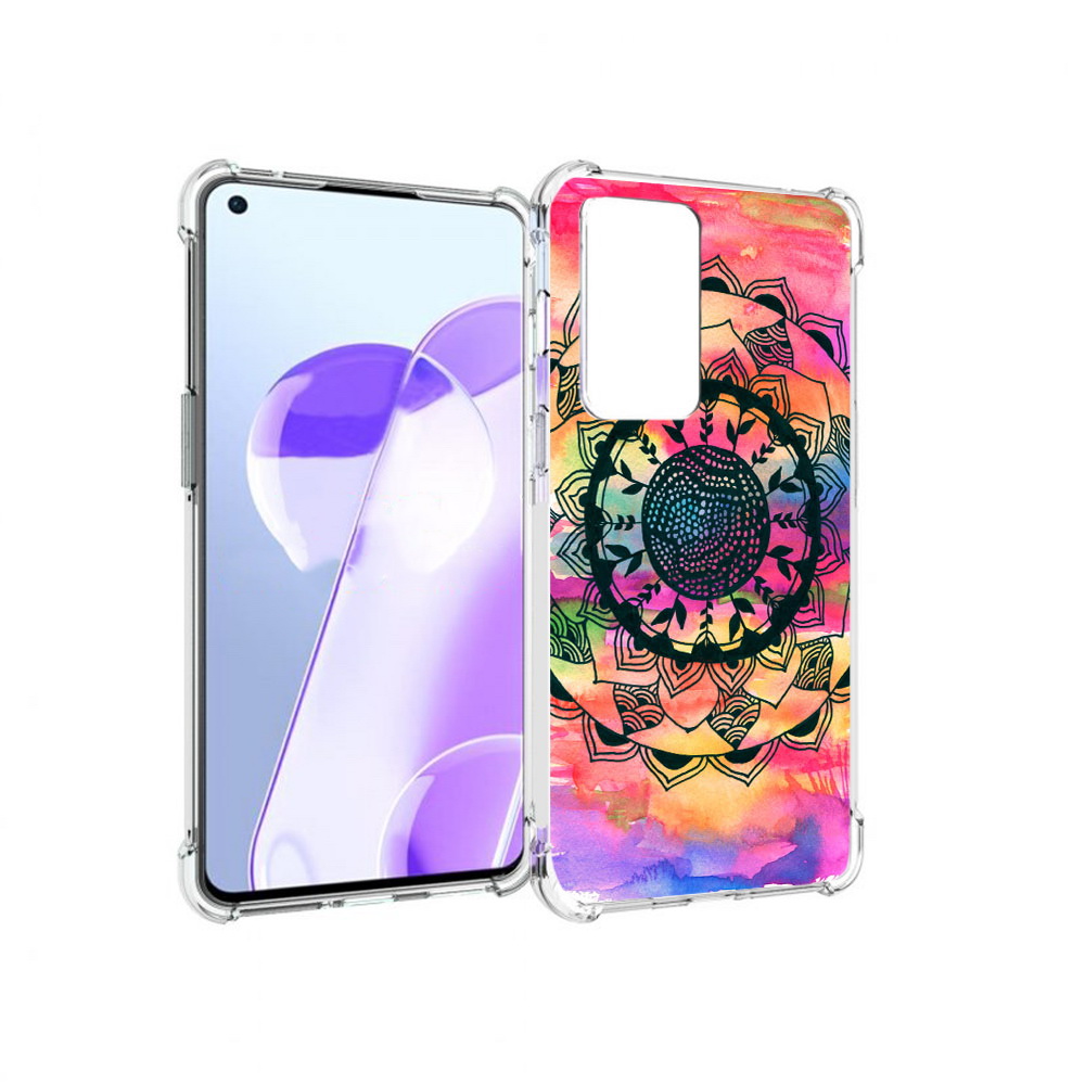 

Чехол MyPads Tocco для OnePlus 9RT яркая абстракция круглый цветок (PT172016.131.704), Прозрачный, Tocco