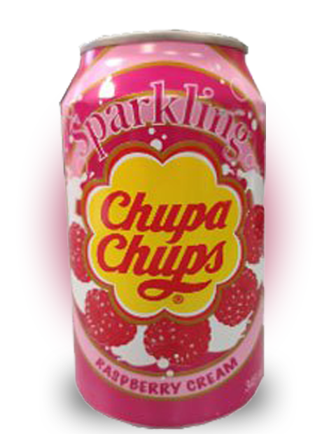 Напиток газированный Chupa Chups Малина 345 мл ж/б Упаковка 24 шт