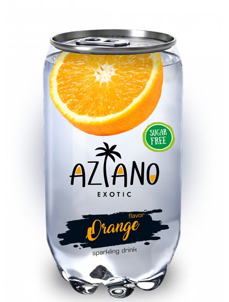Газированный напиток Aziano Апельсин 350 мл (Россия) Упаковка 12 шт
