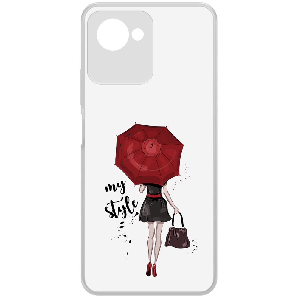 

Чехол-накладка Krutoff Clear Case Мой стиль для Realme C30s, Прозрачный