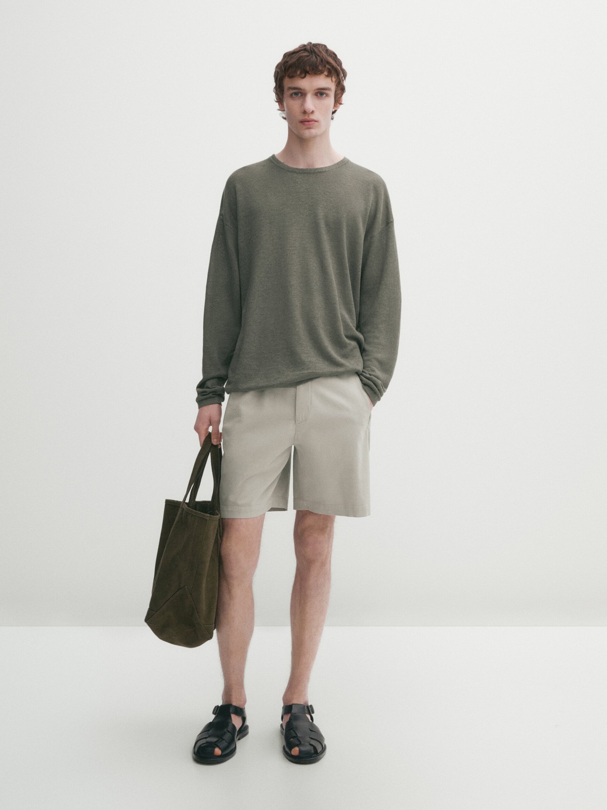 

Повседневные шорты мужские Massimo Dutti 2928/028-I2024 бежевые M, Бежевый, 2928/028-I2024