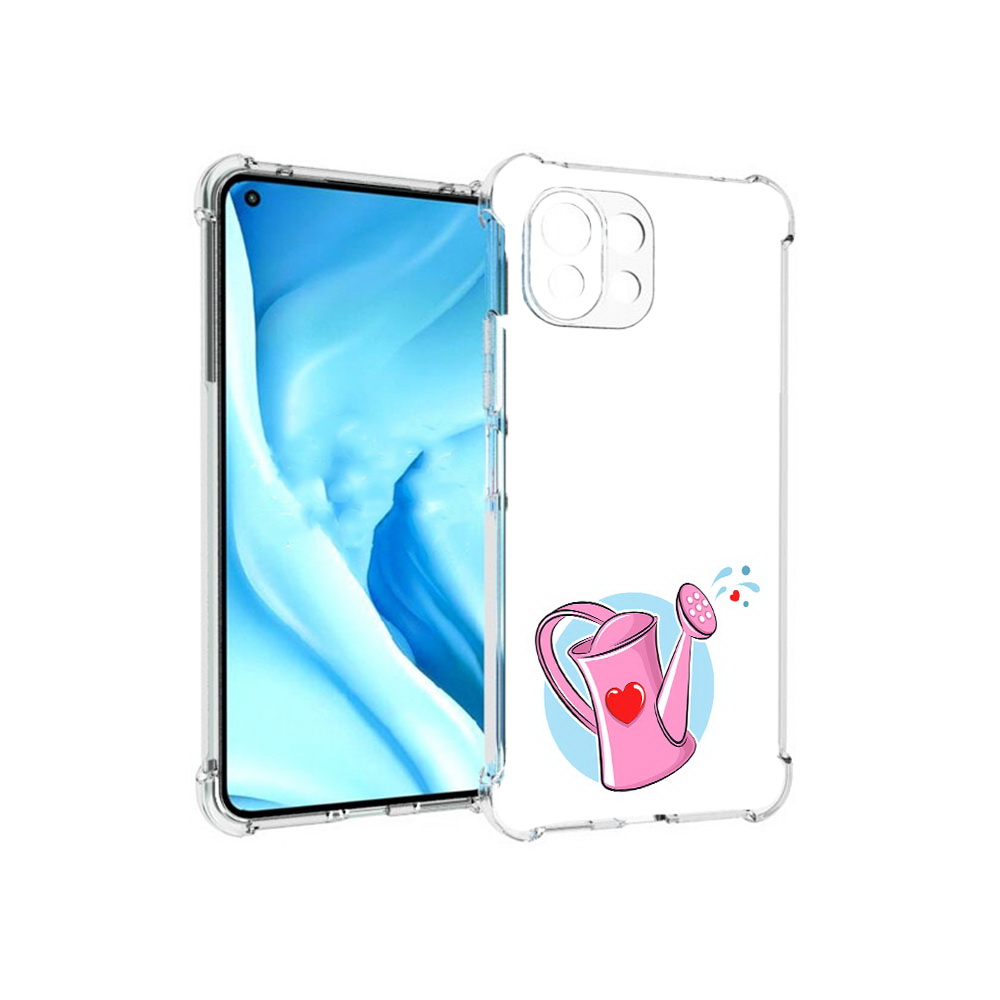 

Чехол MyPads Tocco для Xiaomi Mi 11 Lite Лейка любви 14 февраля (PT159462.256.103), Прозрачный, Tocco