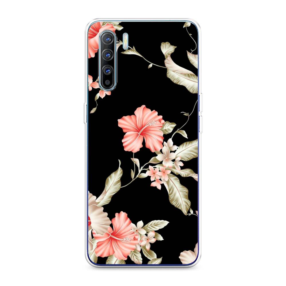 

Чехол Awog на Oppo A91/Reno 3 "Цветы на черном", Разноцветный, 252450-8