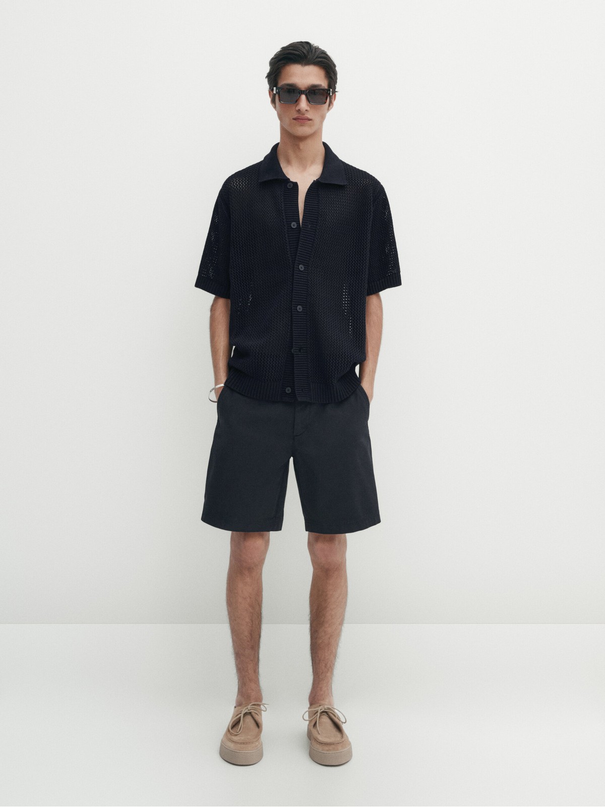 

Повседневные шорты мужские Massimo Dutti 2932/032-I2024 синие 44 EU, Синий, 2932/032-I2024
