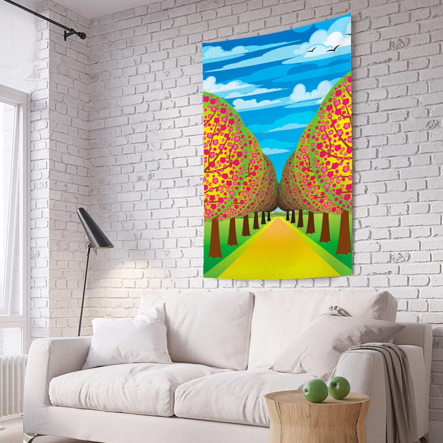 

Вертикальное фотопанно на стену JoyArty Яблоневая аллея 150x200 см, Яблоневая аллея
