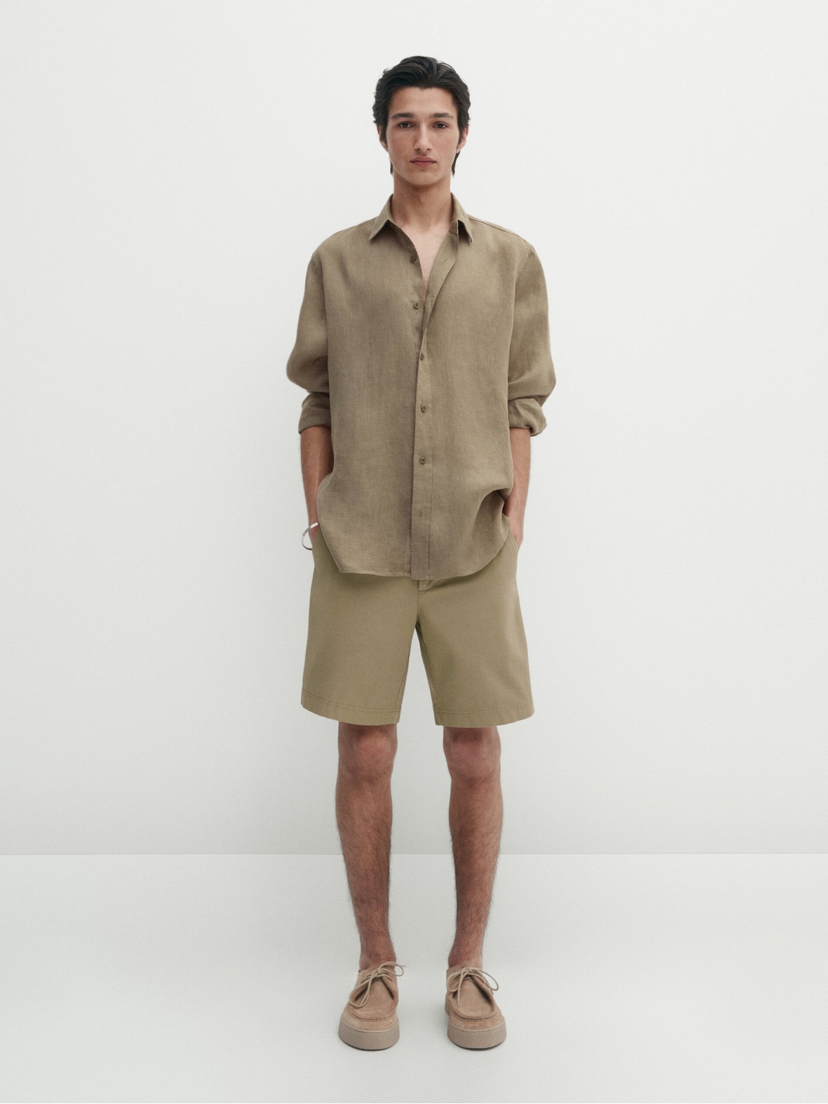 

Повседневные шорты мужские Massimo Dutti 2932/032-I2024 бежевые 48 EU, Бежевый, 2932/032-I2024