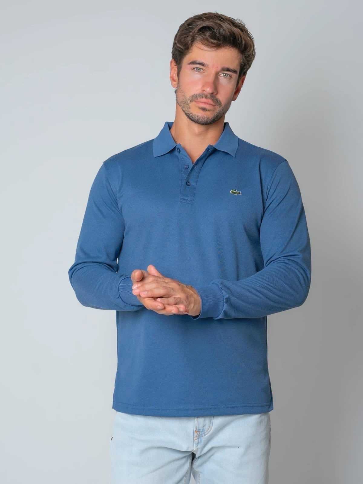 

Лонгслив мужской Lacoste синий 46-48 RU, реплика