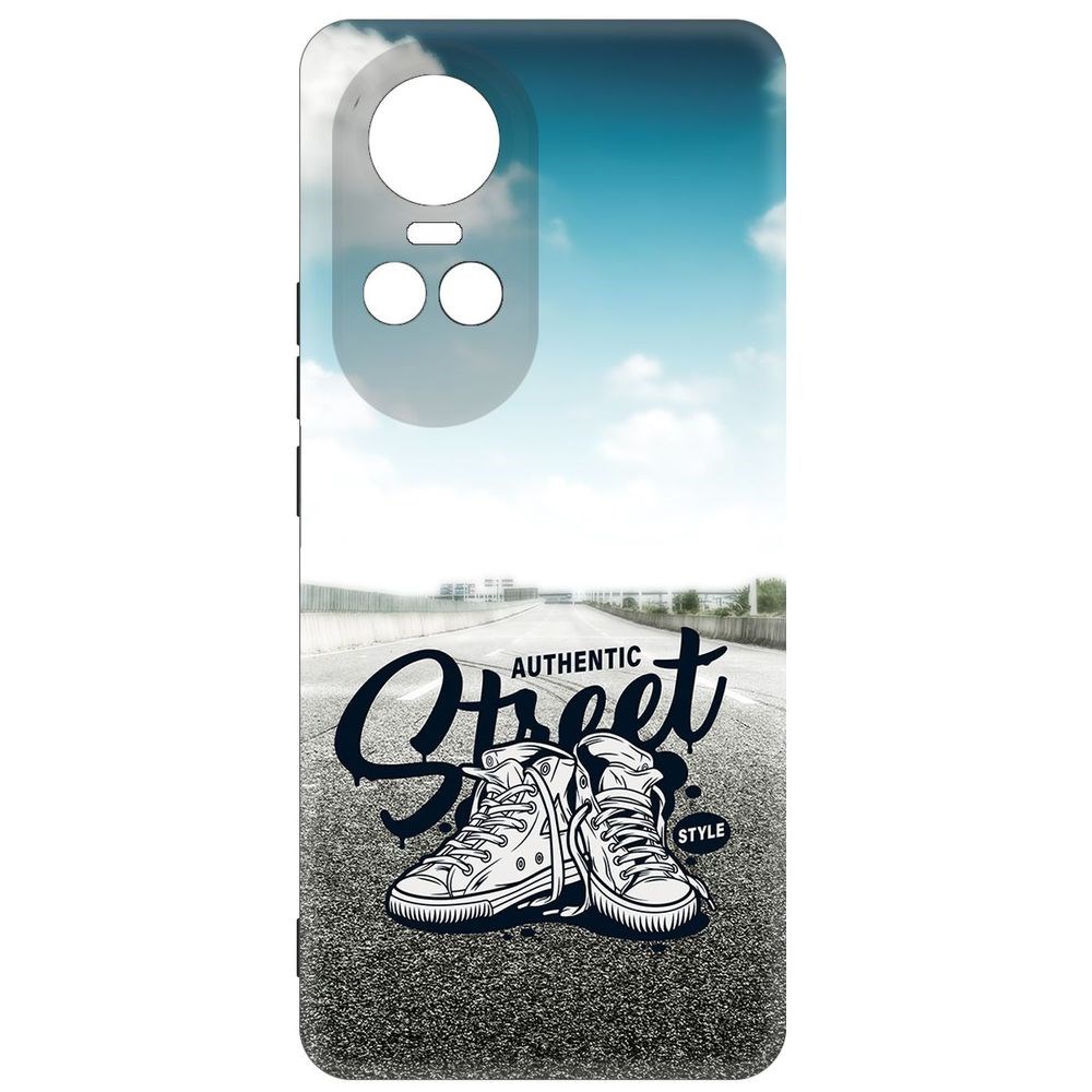 

Чехол-накладка Krutoff Soft Case Кроссовки мужские Уличный стиль для Oppo Reno10 5G черный