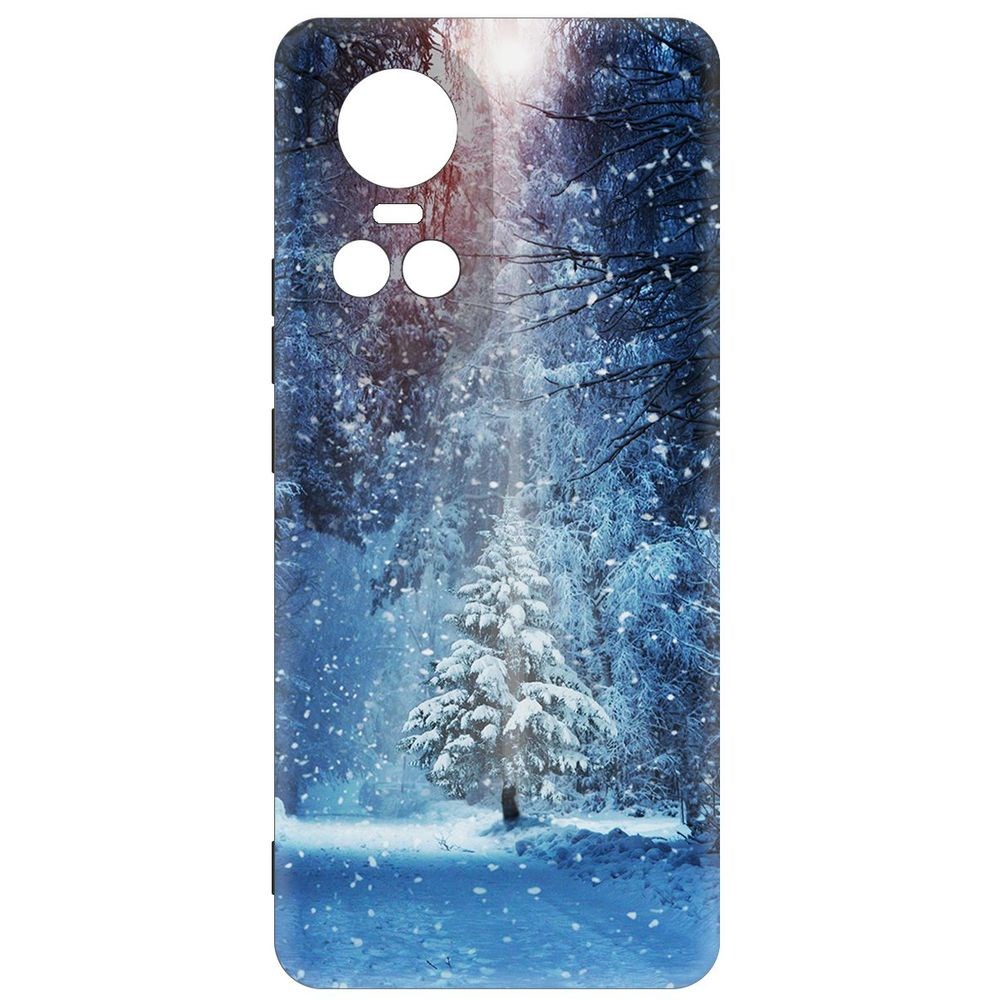 

Чехол-накладка Krutoff Soft Case Лесная ель для Oppo Reno10 5G черный