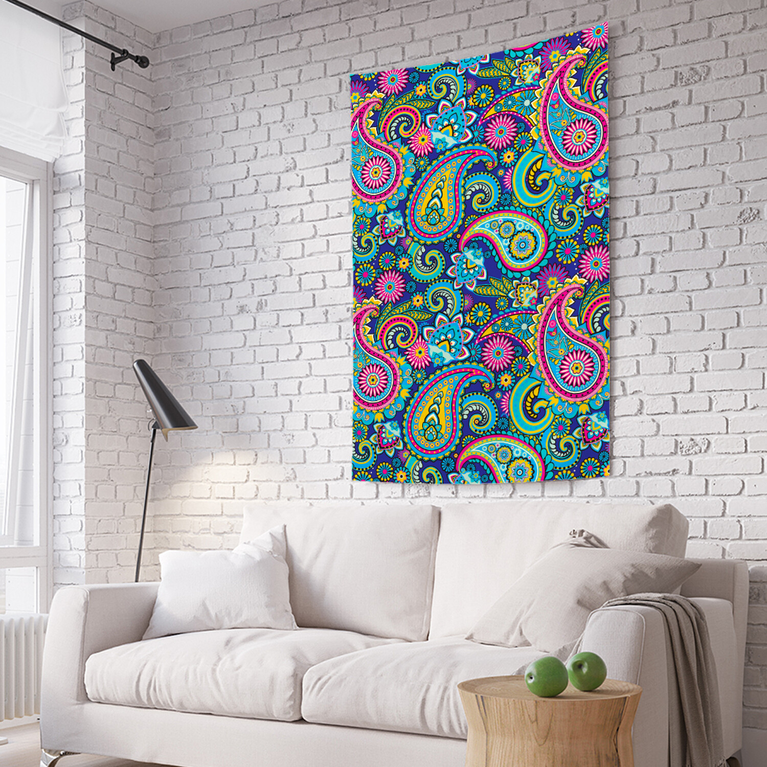 

Вертикальное фотопанно на стену JoyArty Цветочный пэйсли 150x200 см, Цветочный пэйсли