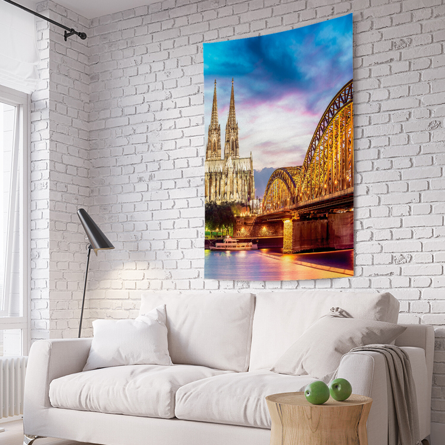 

Вертикальное фотопанно на стену JoyArty Освещенный мост 150x200 см, Освещенный мост