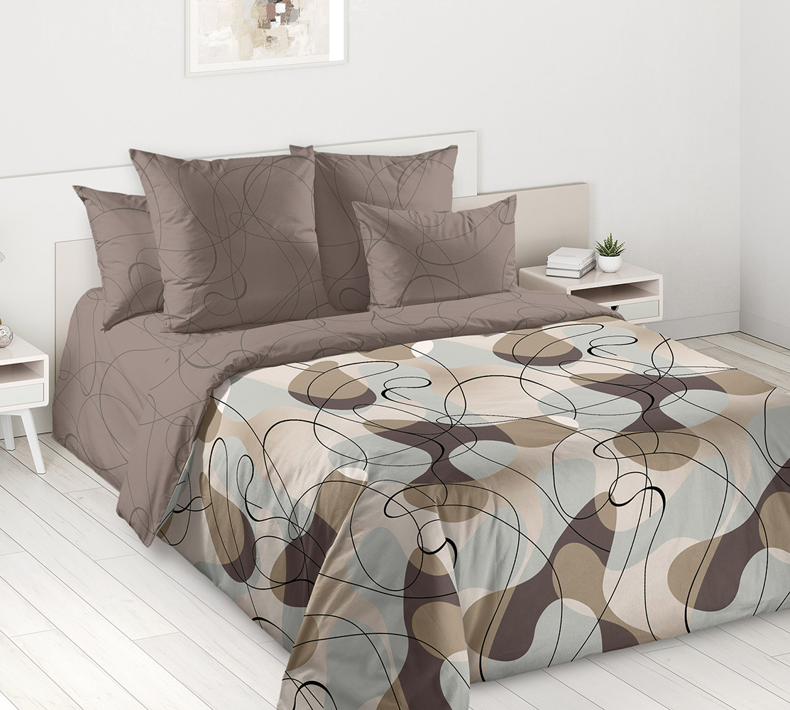 

Постельное белье Mercury Home Композиция 1.5 спальный Перкаль 2 наволочки 70x70, Композиция