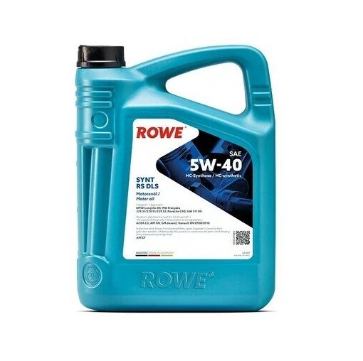 фото Моторное масло rowe hightec synt rs dls sae 5w-40 5л 20307-0010-99