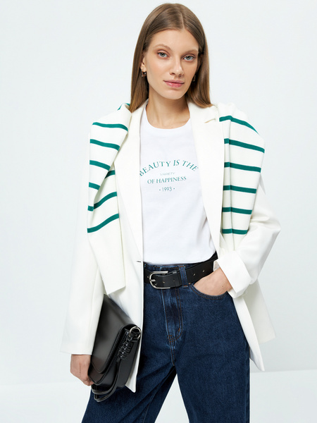 

Футболка женская ZARINA 3122522422 белая XL, 3122522422