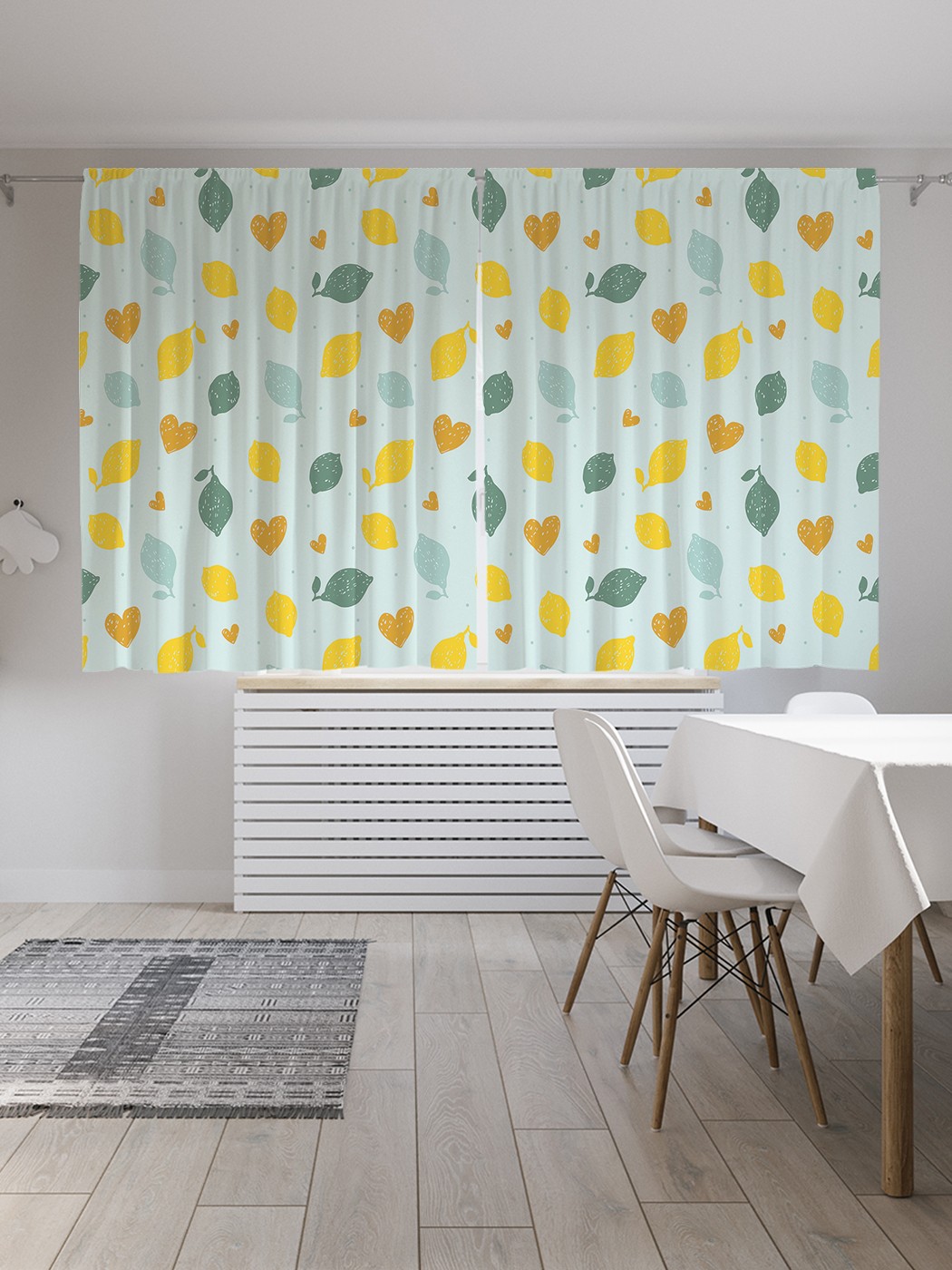 

Классические шторы JoyArty "Лимонный рай", серия Oxford DeLux, 2 полотна 145x180 см, Лимонный рай